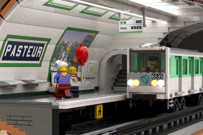 station de métro en lego