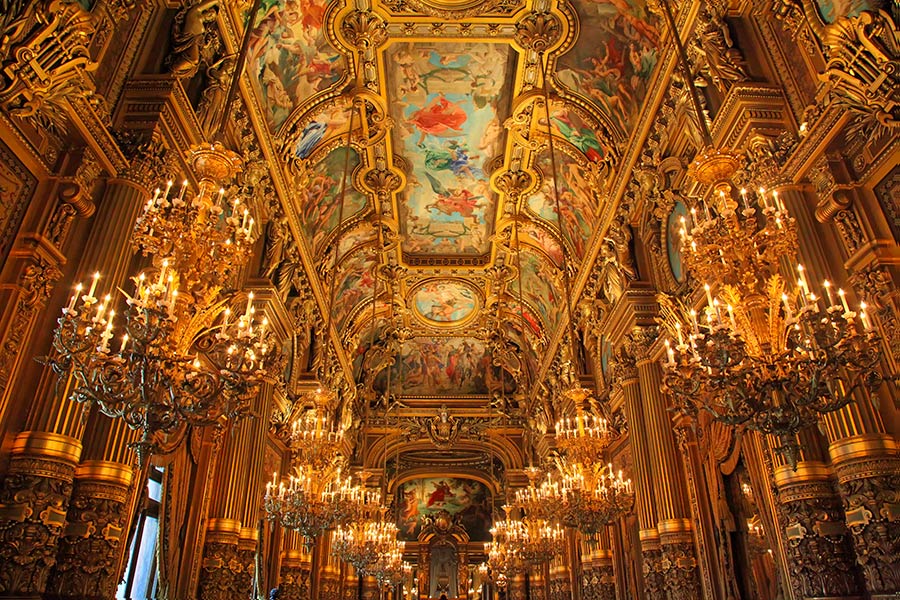 interieur de l'Opéra Garnier de Paris