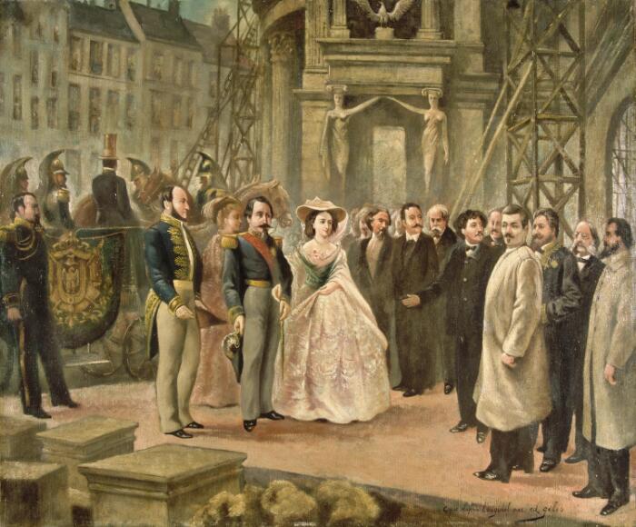 Napoleon III visitant L'Opera Garnier